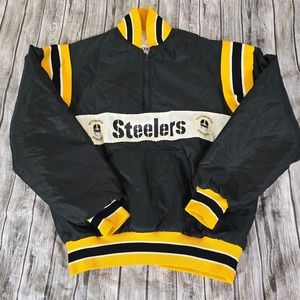 DeLong Pittsburgh Steelers Jacket Men's Size Medium NFL Bomber Football Vintage